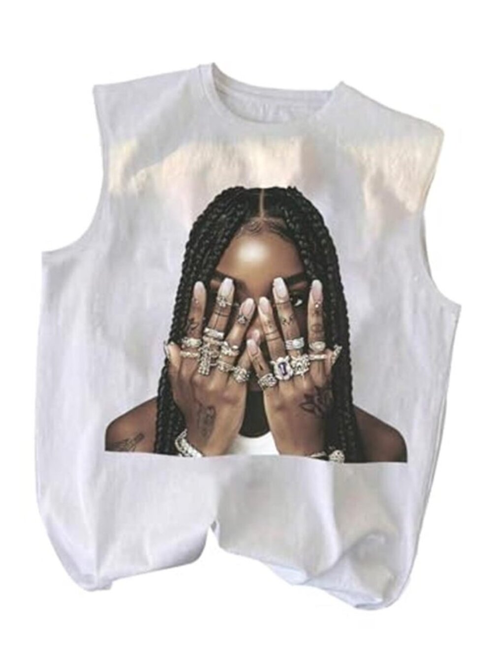 Men's Graphic Tank Tops Sleeveless Y2K Vintage Oversized Tshirt